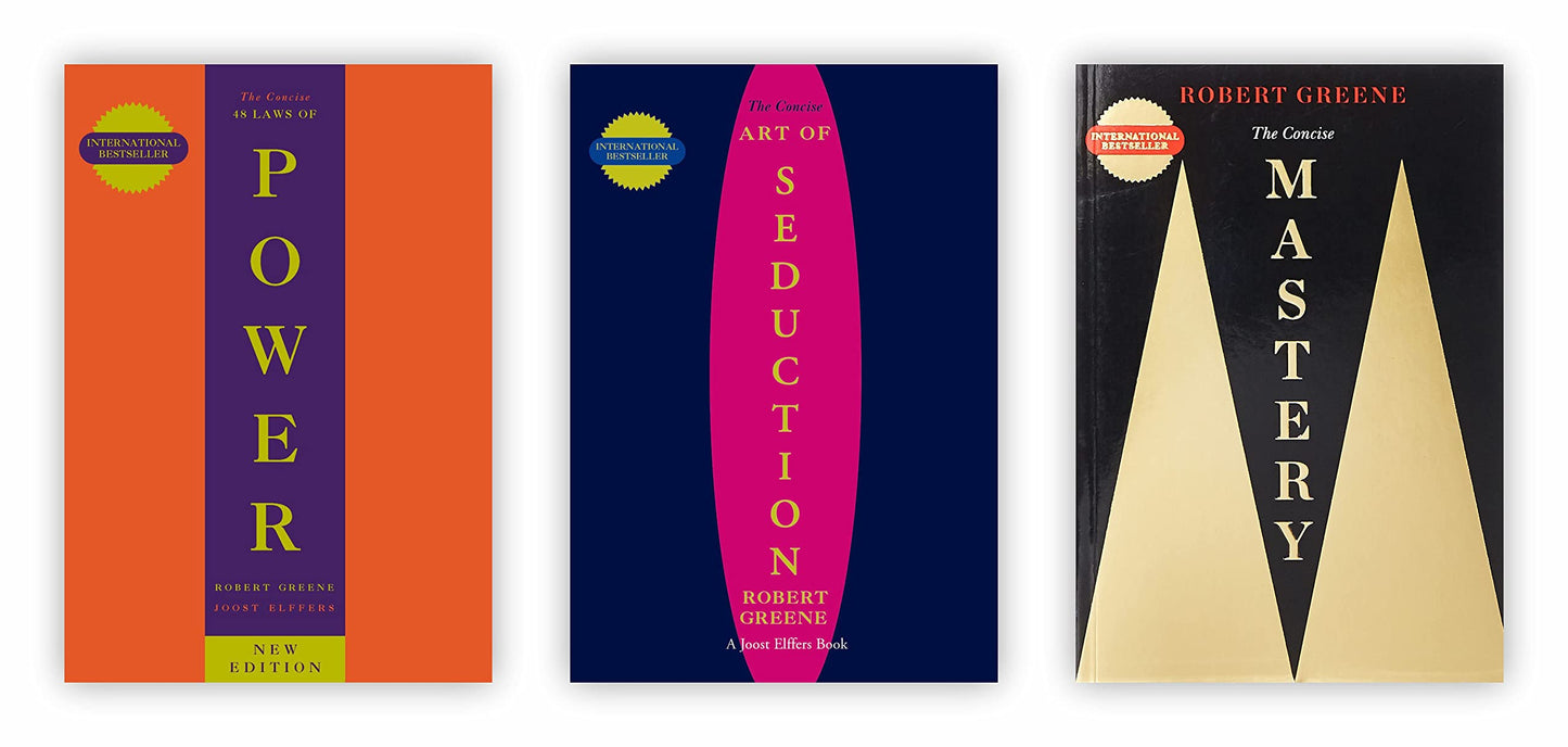 The Robert Greene Collection 3 Books Set (The Concise 48 Laws Of Power, The Concise Mastery, The Concise Art of Seduction)